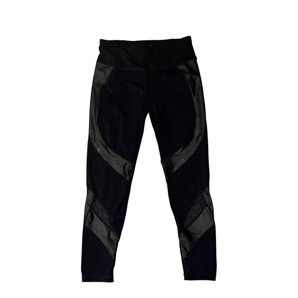 Sweaty Betty The Power Luxe 7/8 Leggings Womens Size S Black Mid Rise Zip Pocket